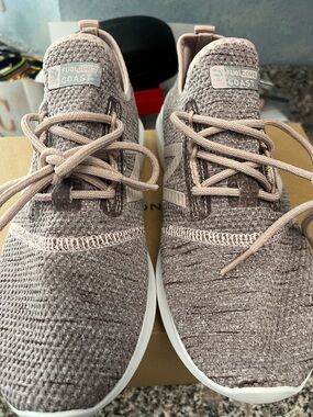 New Balance slip on  Knit Lace-Up Sneakers in Taupe/Pinkish Taupe